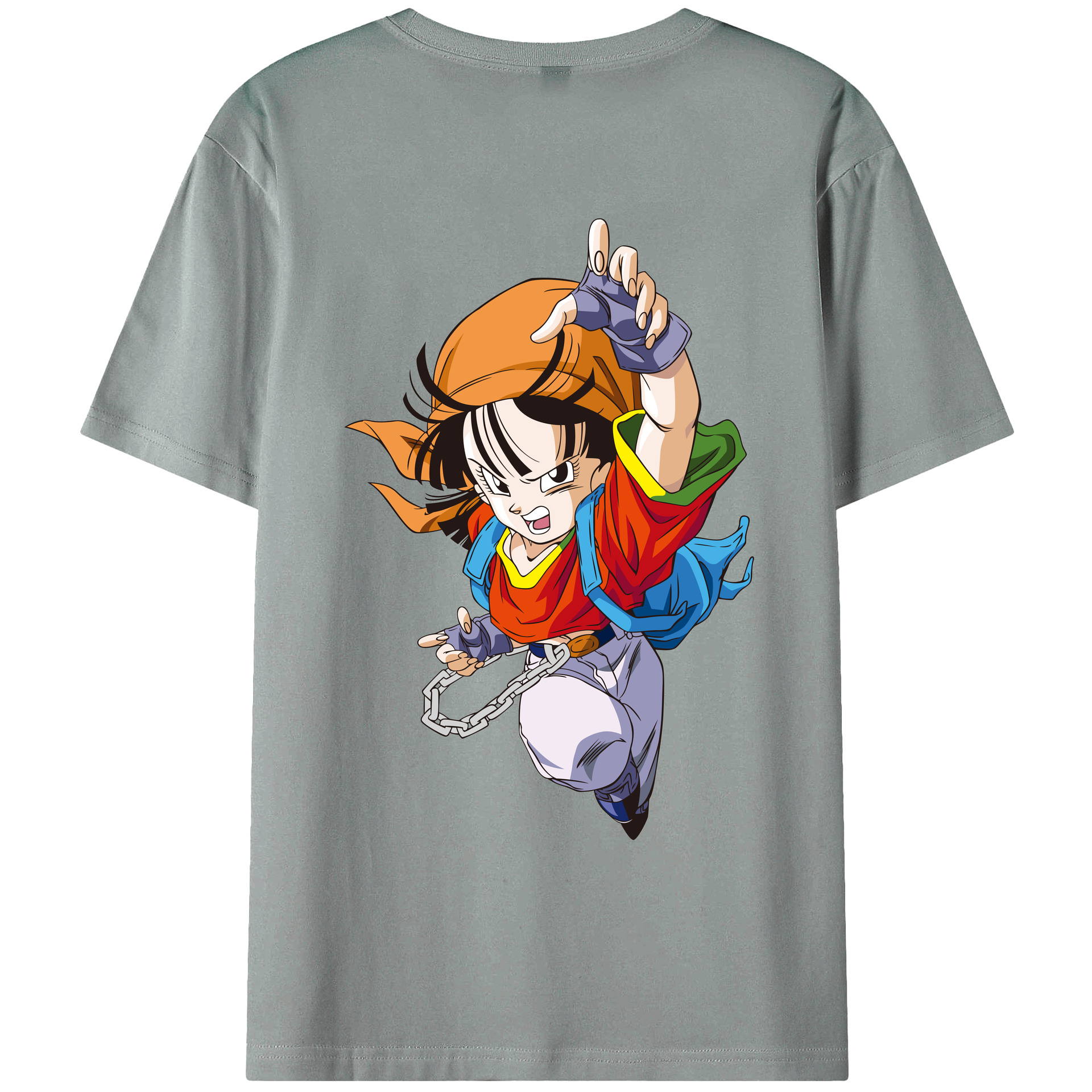 （画像用） ドラゴンボール パン DRAGON BALL Pan 綿100％ メンズ半袖Tシャツ（バックプリント） 通気性
